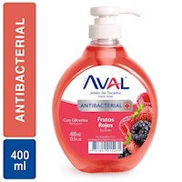 Jabón Líquido Antibacterial Aval Frutos Rojos x 400ml
